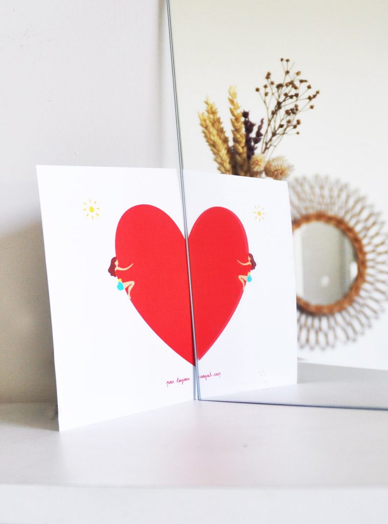 1 Pièce Carte D'anniversaire Rontique "Amour De Vie